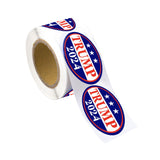 Trump 2024 Oval Shaped Stickers - Express Your Patriotism with Premium Stickers - Make America Great Again - Decals for Laptops, & Water Bottle (1 Roll – 250 Stickers)