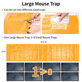 6 Pack 47 * 11 in Large Rat Traps, Heavy Duty Sticky Mouse Traps for House Indoor, Extra Strength Snake Traps for Mice Rat Snake Roach Lizard Spider Scorpion and Other Pests