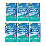 DenTek Complete Clean Easy Reach Floss Picks, Advanced Fluoride Coating, Mouthwash Blast Flavor, 75 ct. (Pack of 6)