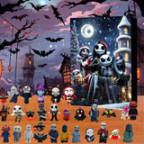 Halloween Advent Calendar 2024, Contains 24 Gifts, Halloween Countdown Calendar with Scary Halloween Doll Collectible Horror Movie Figures Gift for Kid, New Halloween Christmas Countdown Calendar (Style C)