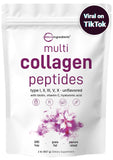 Micro Ingredients Multi Collagen Protein Powder, 2 Pounds – Type I,II,III,V,X with Biotin, Hyaluronic Acid, Vitamin C – Unflavored Collagen Peptides – Keto & Paleo Friendly, Easy Dissolve, Non-GMO