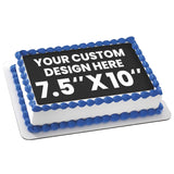 Custom Edible Prints on Cake: Create Your Special Event with Custom Edible Image Toppers - Upload Photos for Unique, Stylish Designs on Rectangular, Round Cakes Designs - 7.5" x 10" Rectangular