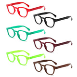 Kerecsen Reading Glasses 6 Pack Great Value Quality Readers Spring Hinge Color Glasses (6 colors mixed, 1.5, diopters)