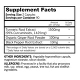 Qunols Turmeric 1500mg - Turmeric Vegetarian Capsules, 180 Count (Pack of 1)