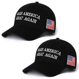 MAGA Hat Trump 2024,Embroidered Make America Great Again Donald Trump Slogan Hat and American Flag Adjustable Baseball Cap (2pcs Black MAGA and Flag)