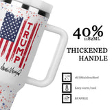 I'm A Trump Girl - US Election Personalized Custom 40 Oz Stainless Steel Tumbler With Handle - Gift For Best Friends, BFF, Sisters, 4th of July Gifts for Women - Republican Tumbler Cups