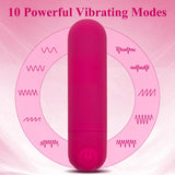 10 Modes Quiet Waterproof Tool Powerful Mini Massage Stick for Pleasure, Handheld Travel Pocket Portable Toys Massage for Body Relax (-Pink)