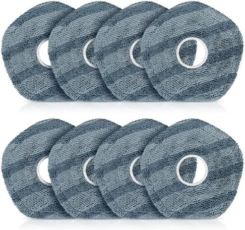8 Pack Mop Pads Compatible with eufy X10 Pro Omni / X9 Pro Robot Vacuum Cleaner, Spin Cleaning Pads Replacement Accessories Set
