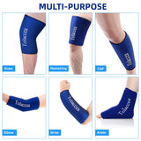 Tolaccea Hot & Cold Therapy Flexible Ice Packs Cold Therapy Compression Sleeve Reusable Gel Pack for Injury Cold Wrap for Knee Calf Elbow (Medium (Pack of 1), Blue)