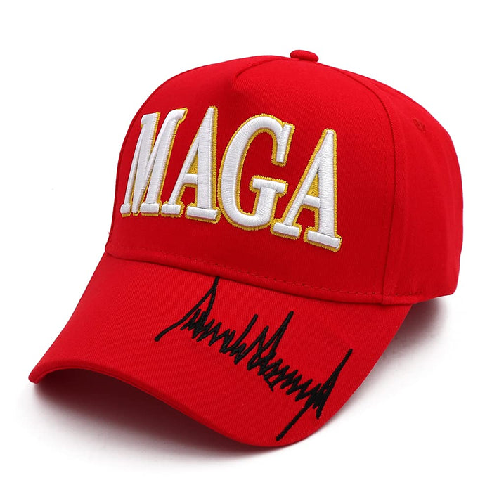 Rivanoer Trump Hat MAGA Hat Trump Merchandise Make America Great Again hat Trump 2024 Embroidered Adjustable Baseball Cap