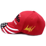 DailyCarry Trump 2024 USA Embroidered Hat Take America Back Hat Donald Trump Hat Black Red Adjustable Baseball Cap for Women Men (Black)