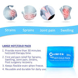 Large Gel Ice Packs for Injuries Reusable Hot Cold Pack Compress for Pain Relief, Rehabilitation, Comfort Ice Gel Pack Flexible Therapy on Neck, Arm, Knee, Leg, Shoulder, Elbow, Wrist - 2 Pack Blue