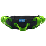 LAMBOX Gait Belt Transfer Walking Belt with Multi Handles- Walking Assist Aid for Elderly, Seniors, Therapy (7 Green Handles 60" with Plastic Release Buckle)