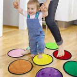 16 Set Round Sensory Mini Mats Textured Sensory Tiles - Sensory Toys for Autistic Children, Babies and Toddlers with Sensory Issues - Tactile Sensory Walls Sensory Mats for Fidgeting Activity (Round)