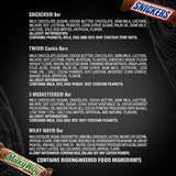 SNICKERS, TWIX, MILKY WAY, 3 MUSKETEERS, Full Size Halloween Candy Bar Variety Pack, 33.31oz/18 Pack