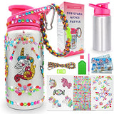 7July Decorate Your Own Water Bottle Kits for Girls Age 5-6-8-10,Unicorn Painting Crafts,Fun Arts and Crafts Gifts Toys for Girls Birthday Christmas