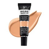 IT Cosmetics Bye Bye Under Eye Full Coverage Concealer - for Dark Circles, Fine Lines, Redness & Discoloration - Waterproof - Natural Finish – 25.5 Medium Bronze (C), 0.4 fl oz