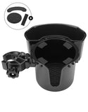 JOYTUTUS Wheelchair Cup Holder, 2-in-1 Walker Cup Holder with Storage Box, Cup Drink Holder for Bottle with Handle, Fit for Wheelchair, Walker, Rollator, Stroller, Camper, Golf cart (Large)