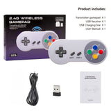 Retro Wireless USB Controller for SNES PC Games, 2.4G Rechargeable Classic SNES USB Game Pad Emulator Controller for Windows PC MAC,Raspberry PI