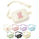 YOOLIFE Christmas Gifts 2024 Ideas - Birthday Gifts Christmas Gifts for 3 4 5 6 7 8 9 10 11 12 Year Old Girl Kids Daughter Sister Granddaughter, Initial Fanny Pack Belt Bag - Letter E, Beige