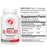 Silver Fern GI Relief - Natural Herbal Supplement - All Natural with Artichoke Leaf Extract, Ginger Root Extract, and GutGuard Licorice Flavonoids (1 Bottle - 60 Capsules - 30 Day Supply)