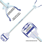 Grabber Buddy Innovative Reacher Tool with, White, Blue, Aluminum, 48 Inch