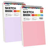 Stocking Stuffers for Kids, Soucolor 9" x 12" Sketch Book 2-Pack, Valentines Day Gifts for Kids Adults, Teens Birthday Party Art Supplies, Christmas Gifts for Teenagers, Easter Basket Stuffers