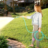 BERNINI 50' No-Kink Lite Chroma Outdoor Metal Garden Hose - Turquoise Blue