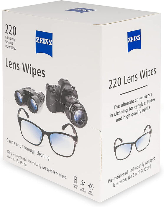 Zeiss Lens Wipes, White, 220 Count…