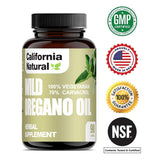CALIFORNIA Natural Wild Oregana Oil Capsules Immune System & Digestive Support 400 MG 90 Count
