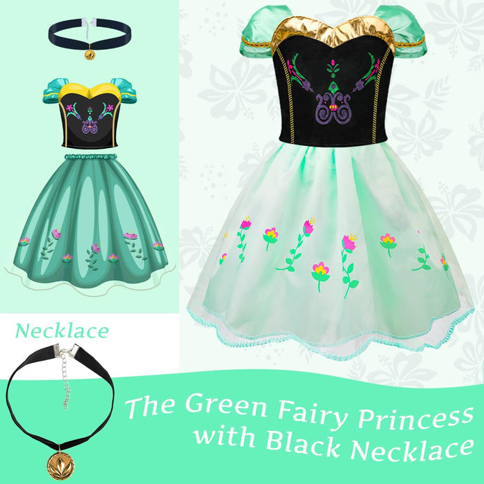 Meland Princess Dress Up - Princess Dress for Girls with Princess Toys, Christmas Birthday Gift for Toddler Girls Age 3-8