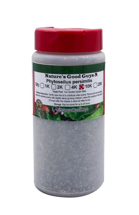 Nature's Good Guys 10,000 Live Adult Predatory Mites - P. persimilis a Predatory Mite Species for Spider Mite Control - Ships Next Business Day!