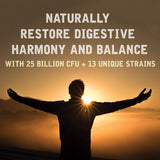 Natural Rhythm Digestive Calm Probiotic (Plus L-Glutamine) 25 Billion CFU and 13 Strains. - Natural Support for Better Digestion - for Bloating & Constipation + Gas Relief & Leaky Gut - 60 Capsules.