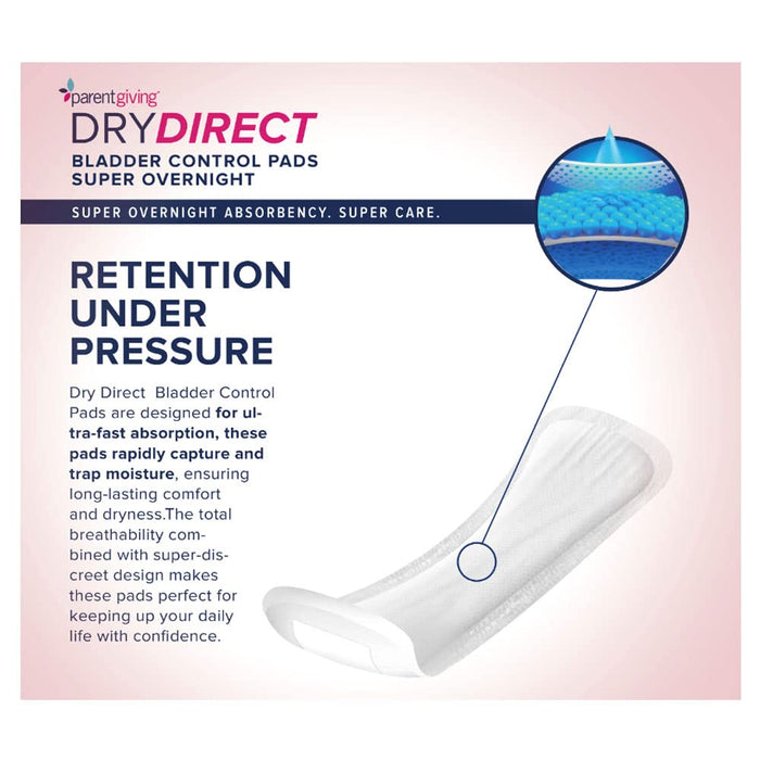 Dry Direct Overnight Bladder Control Pads (Pack of 30) by Parentgiving