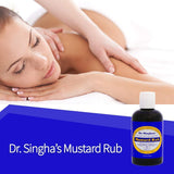 Dr. Singha's Mustard Rub, Therapeutic Body Massage Oil – with Best Essential Oils for Sore Muscles & Stiff Muscle Relief (6 Ounce)