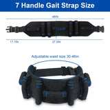 Gait Belts Transfer Belt for Seniors with Handles, MKEFMEI Gate Belt for Elderly, Walking Belt for Elderly Physical Therapy with Quick Release Buckle Anti-Slip Design Lift Belts (7 Handles)