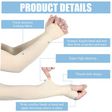 Janmercy 9 Pairs Elder Skin Protector Sleeves Thin Skin Arm Sleeve Bruise Protective from Abrasions Tear Sun Exposure Compression Bruising Arm Protection Sleeve for Men Women