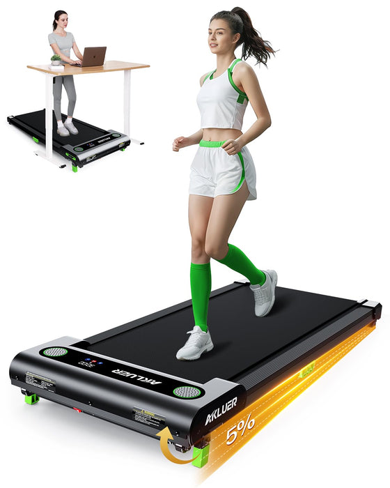 Walking Pad with Incline, Akluer Incline Walking Pad Treadmill for Home, 2.5 HP Under Desk Treadmill Small with Remote Control, Walking Pad Small Treadmill with LED Display