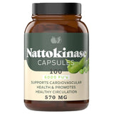 Complete Natural Products Nattokinase Capsules - 100 Count 570Mg 6000Fu'S, Support Healthy Circulation, Natto Enzymes, Gluten Free, Pure Soy Enzyme, Vegan, Non-GMO