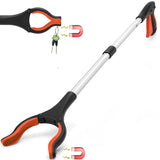 2024 Upgraded Reacher Grabber Pickup Tool, 32" Long Grabber Reacher Tool with Magnetic Tip, Trash Picker for Elderly Grab It Reaching Tool, Garbage Picker Upper, Litter Pick Up Grab Claw Grabber Stick