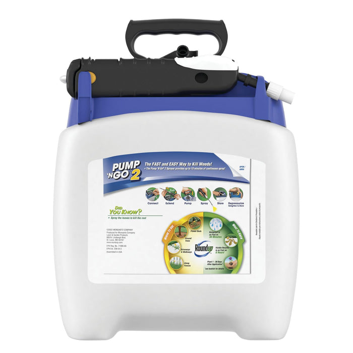 Roundup Weed & Grass Killer₄ with Pump 'N Go 2 Sprayer, Use In and Around Flower Beds, Trees & More, 1.33 gal.