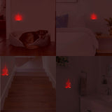 REMINDA 4 Pack Auto Nightlight Lamp with Dusk to Dawn Sensor for Bedroom, Plug in, Red