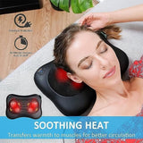 cotsoco Massage Pillow Neck and Back Massager, for Pain Relief deep Mussle and Fatigue shiatsu Massager, Neck Massager with Heat and 3D Kneading and,Use at Home Car Office