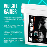 PET Care Science 5 lbs Servings of Dog Weight Gainer - Weight Gain Supplements for Dogs - Canine and Dog Muscle Builder - Dog Protein Powder - High Calorie Dog Food Supplement