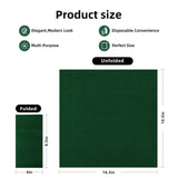 KAMMAK Dark Green Napkins Disposable with Pocket Cloth Like Dinner Paper Napkins Folded 100 Pack Paper Napkins Bathroom Hand Paper Guest Towel for Party Christmas Wedding Reception (16.5 x 16.5 inch)