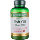 Nature's Bounty Fish Oil 2400 mg Double Strength Odorless 90 Softgels (Pack of 3)