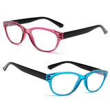 SIGVAN Ladies Cat Eye Reading Glasses 5 Pairs Blue Light Blocking Spring Hinge Fashion Pattern Print Readers for Women (colorful 2, 1.25)