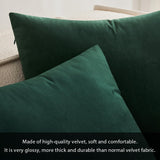 MIULEE Pack of 2 Velvet Soft Solid Decorative Square Throw Pillow Covers Set Christmas Cushion Case for Spring Sofa Bedroom Couch Car 18x18 Inch 45x45 cm