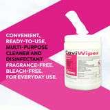 Surface Disinfectant CaviWipes - Item Number 13-1100CS - 160 Count - 12 Canisters / Case