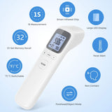 Thermometer for Adults and Kids, No-Touch Forehead Thermometer with Object Mode Function,Fever Alert and 32 Set Memory Recall,Instant Accurate Reading Digital Baby Thermometer for Fever